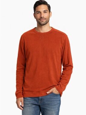G.H. Bass & Co Men’s XL Burnt Orange Crewneck Sweatshirt Casual Pullover